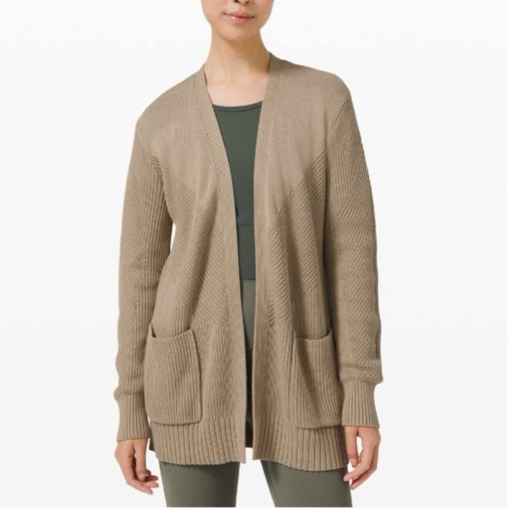 Lululemon Cardigan Sweater Cotton Wool Blend Size M 6/8